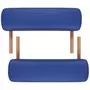 VIDAXL Table pliable de massage Bleu 3 zones avec cadre en bois