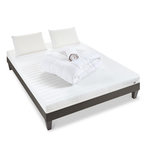 OLYMPE LITERIE OLYMPE LITERIE | Pack Prêt à dormir EGIO | Matelas Latex Like + Sommier Bois + Accessoires. Coloris disponibles : Blanc