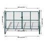 Voir la diapositive 6 : VIDAXL Portail de Cloture en Grillage Galvanisee 289 x 200 cm / 306 x 250 cm