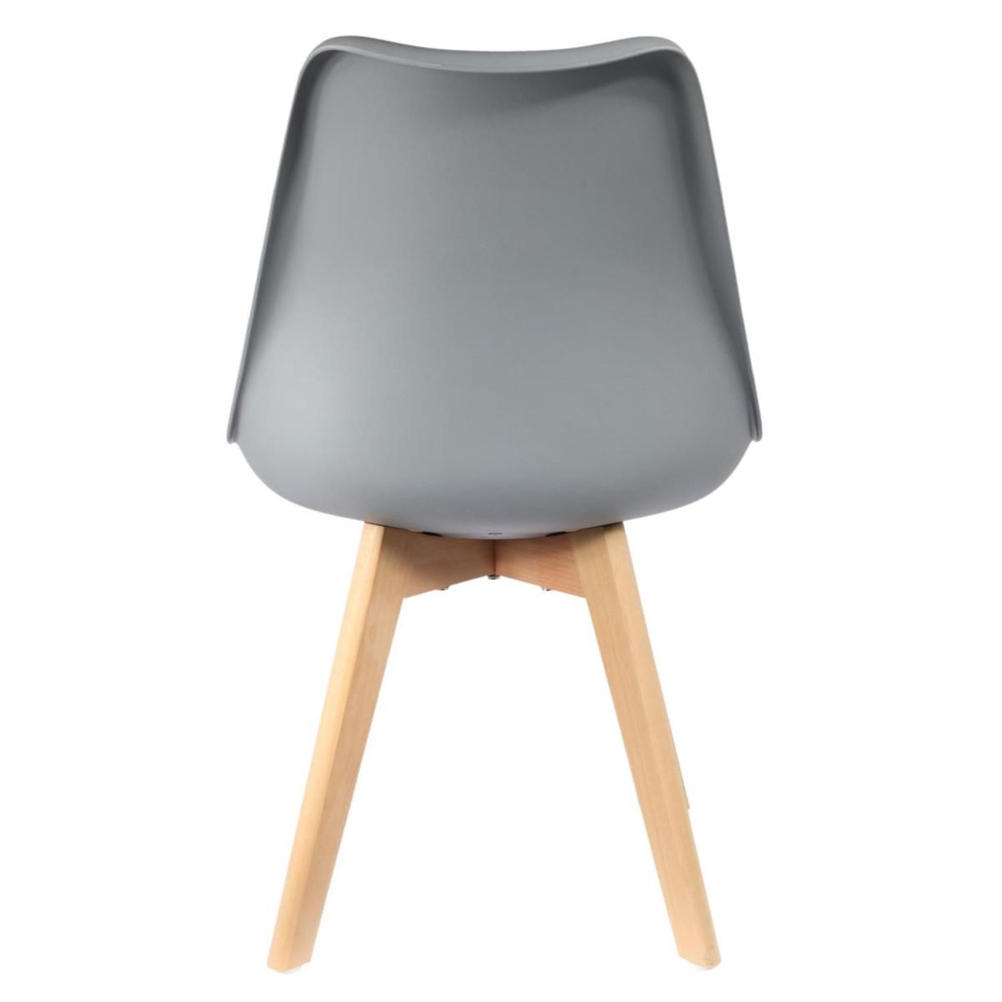 Voir la diapositive 4 : The Home Deco Factory Lot de 2 Chaises Scandinave  Coquil  81cm Gris Foncé