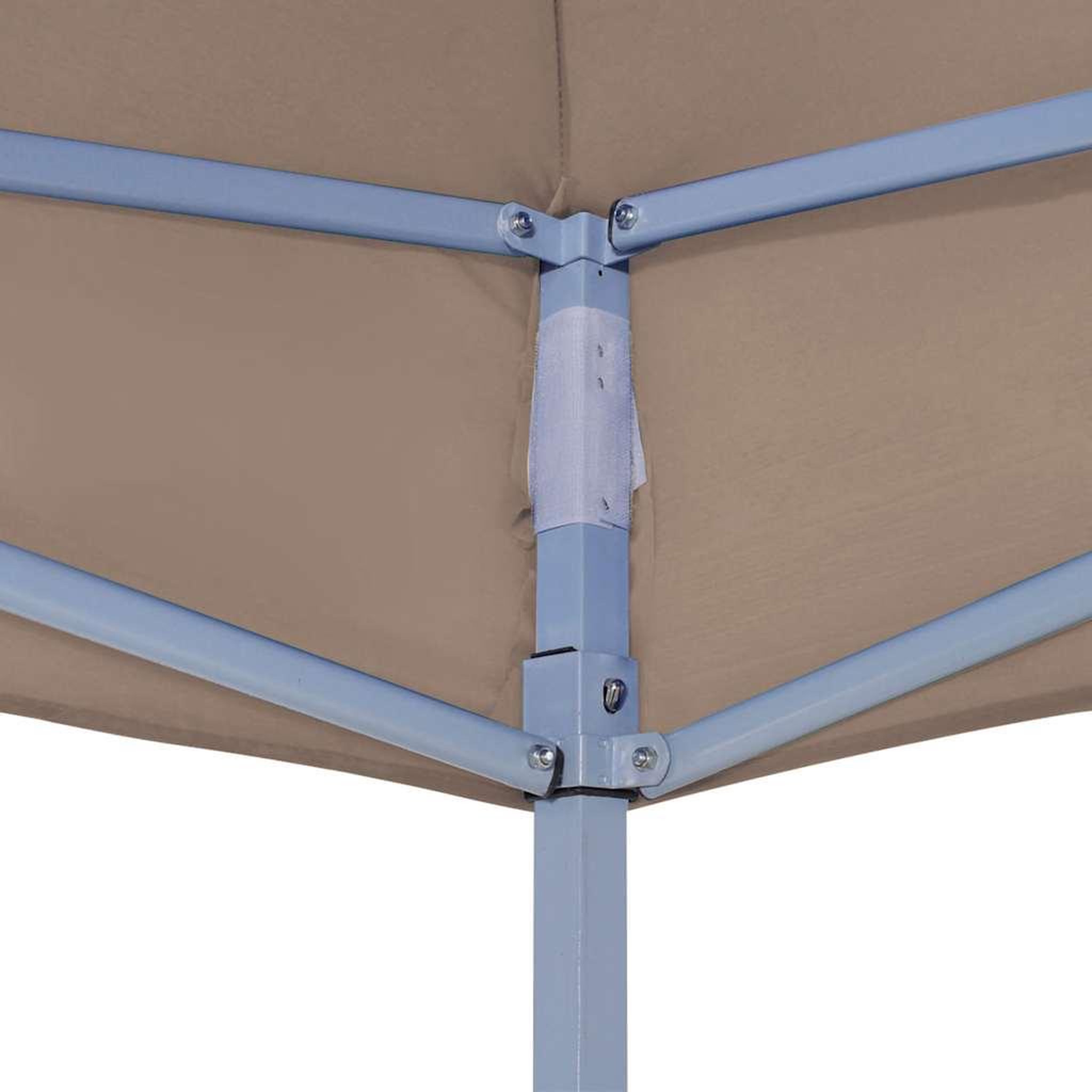 Voir la diapositive 4 : VIDAXL Toit de tente de reception 3x3 m Taupe 270 g/m^2