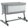 Voir la diapositive 5 : VIDAXL Lit pour bebe avec matelas Gris clair Tissu de lin