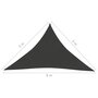 VIDAXL Voile d'ombrage 160 g/m^2 Anthracite 5x5x6 m PEHD