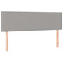 Voir la diapositive 4 : VIDAXL Tete de lit a LED Gris clair 144x5x78/88 cm Tissu