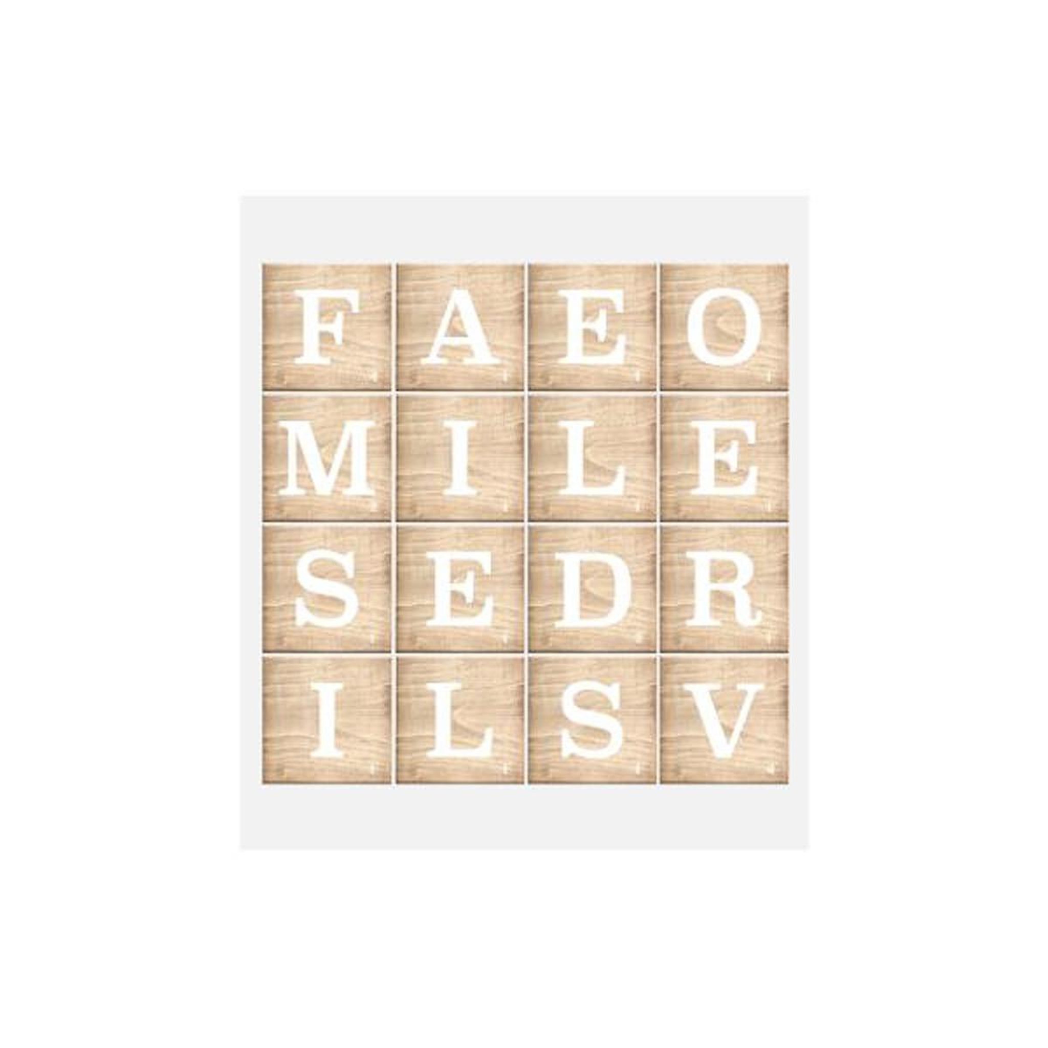ATMOSPHERA Sticker relief  lettres  41x41cm blanc