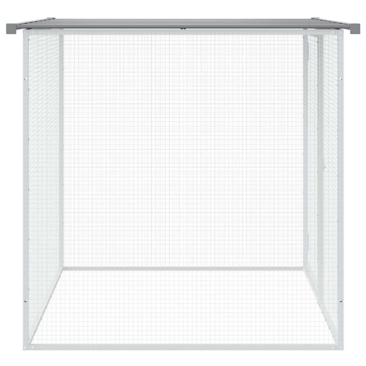 VIDAXL Poulailler avec toit gris clair 103x98x90 cm acier galvanise