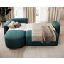 Voir la diapositive 2 : BEST MOBILIER Sam - canapé d'angle gauche 4 places convertible avec coffre en tissu