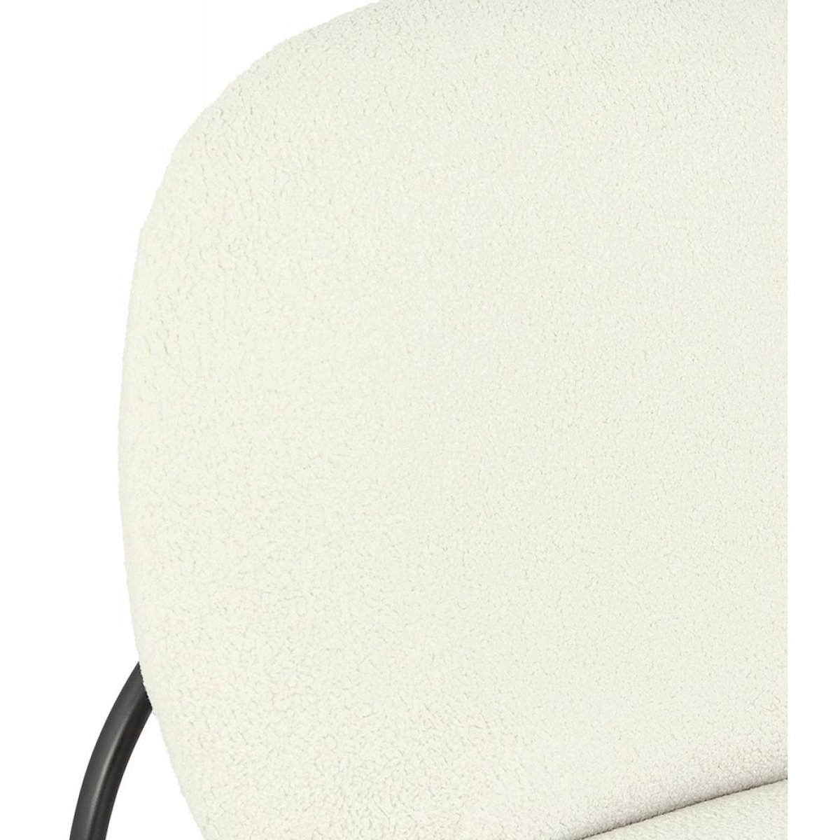 Paris Prix Fauteuil Lounge en Tissu Bouclette  Mark  76cm Beige
