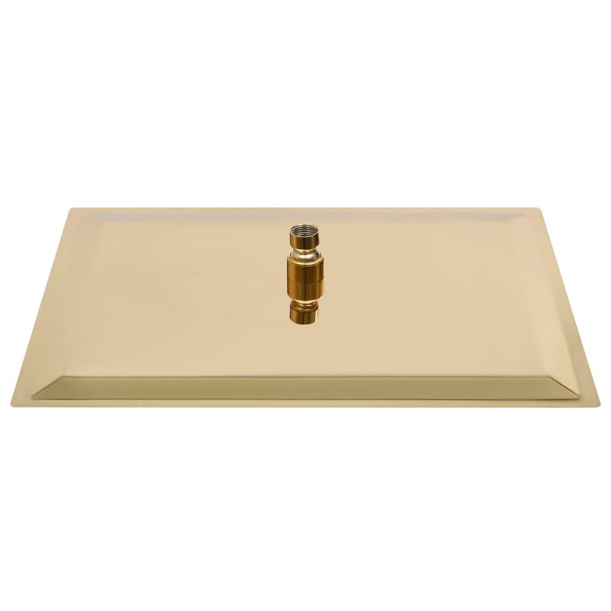 Voir la diapositive 4 : VIDAXL Pomme de douche pluie Inox 40x30 cm Rectangulaire Dore