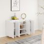 Voir la diapositive 4 : VIDAXL Buffet blanc 120x41x75 cm bois d ingénierie
