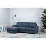Voir la diapositive 2 : MARKET24 PAUL Canapé d'angle gauche 4 places - Tissu bleu - Contemporain - L 215 x P 140 cm - Fabriqué en Ukraine