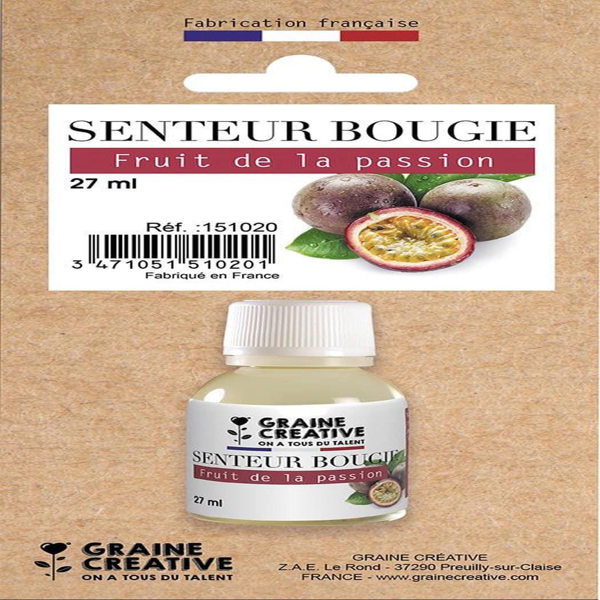 Voir la diapositive 2 : Graine créative Parfum pour bougies 27 ml - Senteur fruit de la passion