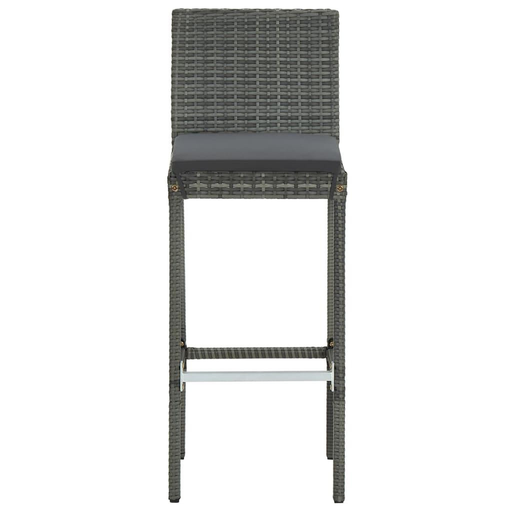 Voir la diapositive 4 : VIDAXL Ensemble de bar de jardin avec coussins 5 pcs Gris
