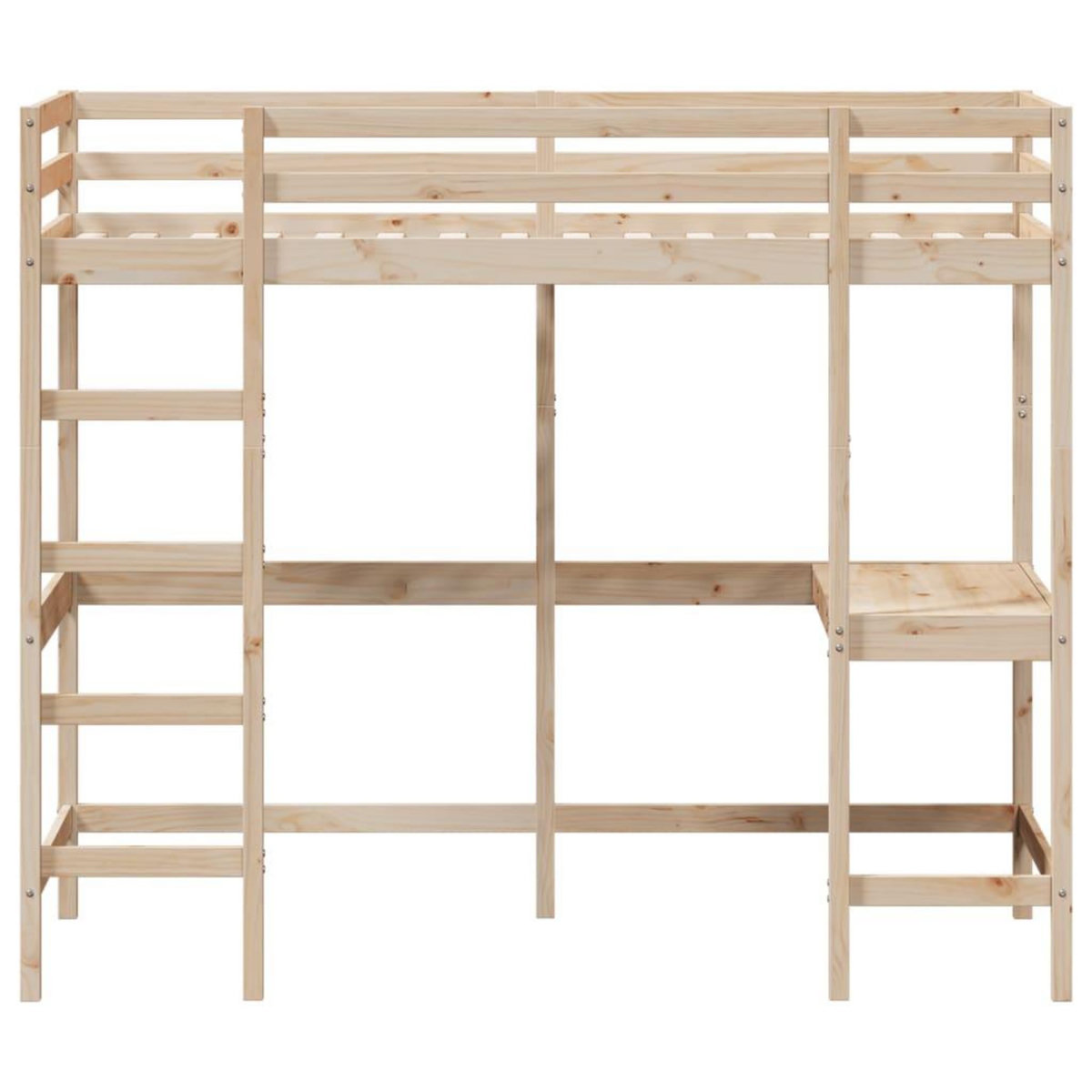 VIDAXL Lit superpose avec bureau 90x200 cm bois de pin massif