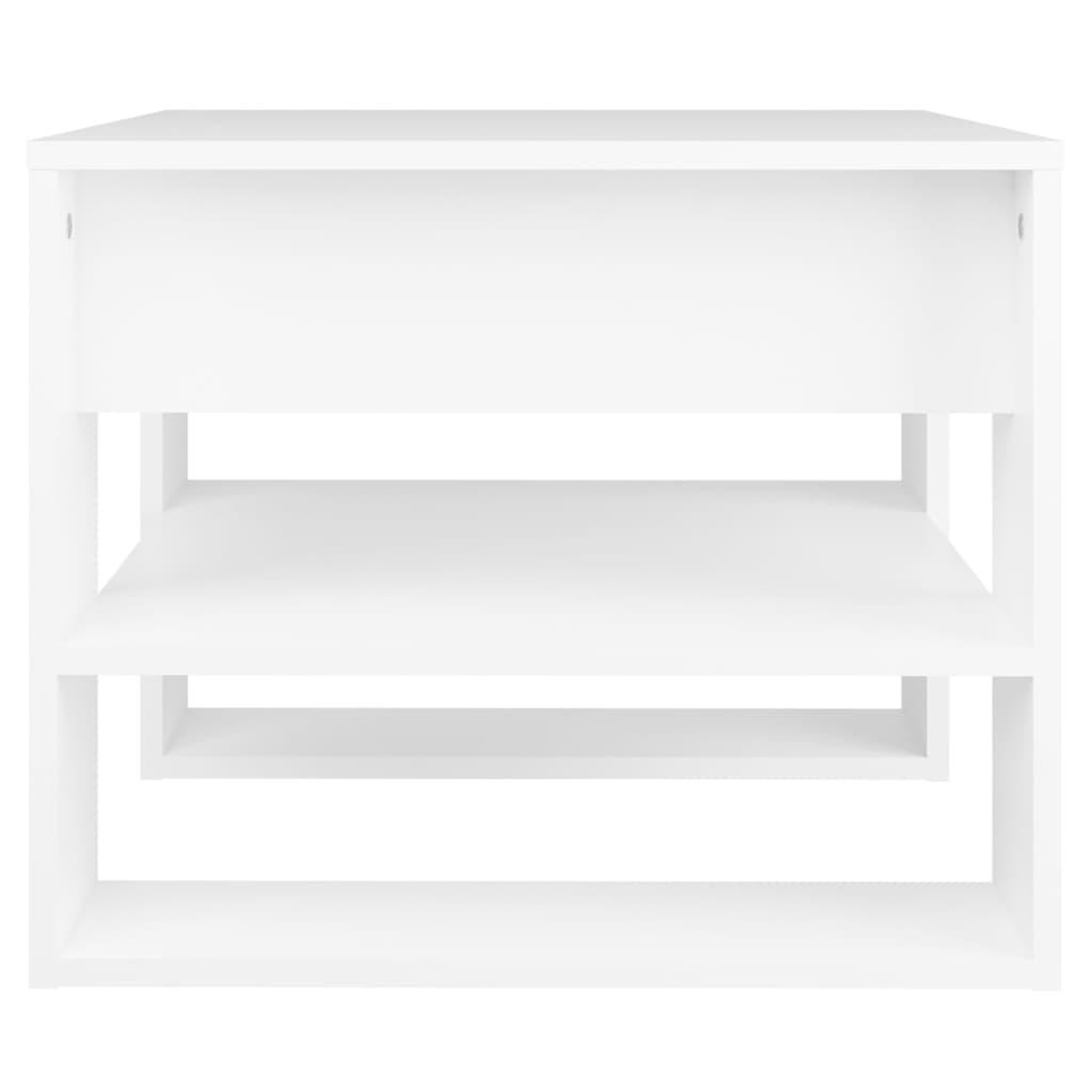 Voir la diapositive 4 : VIDAXL Table basse blanc 55,5x55x45 cm bois d'ingenierie