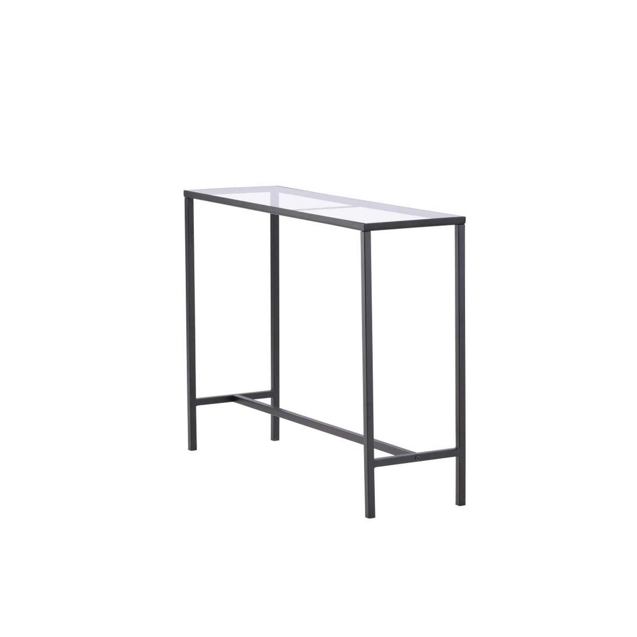 Voir la diapositive 6 : Paris Prix Console design en verre  dipp  100cm noir & transparent
