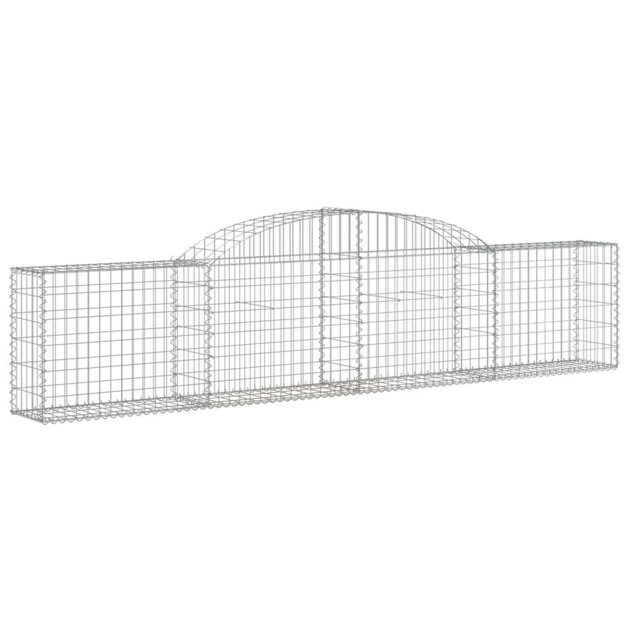 Voir la diapositive 3 : VIDAXL Paniers a gabions arques 2 pcs 300x30x60/80 cm fer galvanise