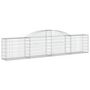 Voir la diapositive 3 : VIDAXL Paniers a gabions arques 2 pcs 300x30x60/80 cm Fer galvanise