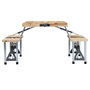 Voir la diapositive 2 : VIDAXL Table pliable de camping avec 4 sieges Acier Aluminium