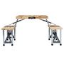 Voir la diapositive 2 : VIDAXL Table pliable de camping avec 4 sieges Acier Aluminium
