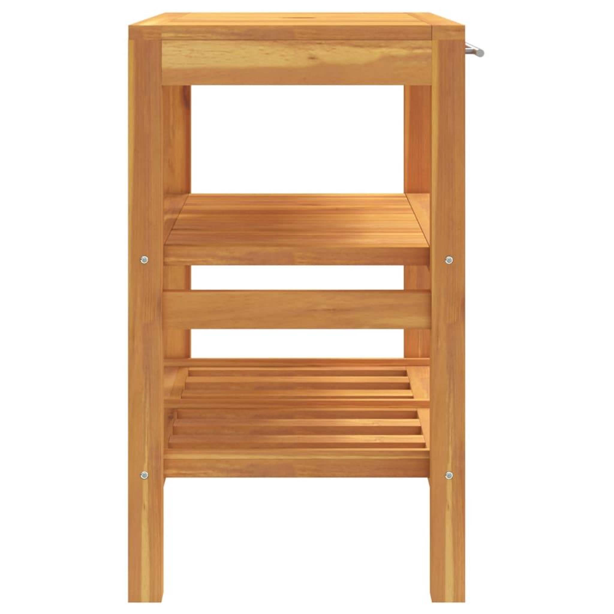 Voir la diapositive 4 : VIDAXL Armoire de salle de bain avec 2 etageres 74x45x75cm bois massif