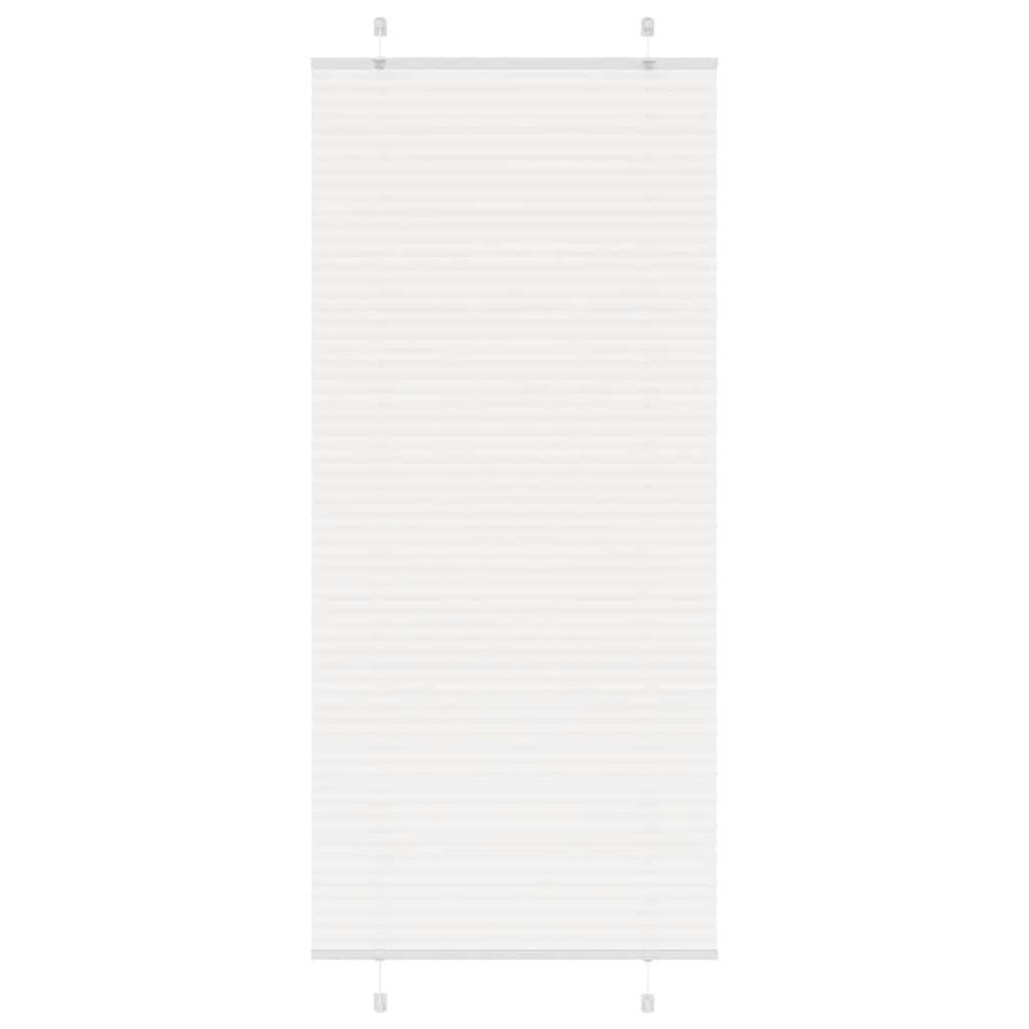 VIDAXL Store plisse blanc 85x200 cm largeur du tissu 84,4 cm polyester