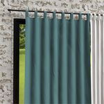 SOLEIL D'OCRE Rideau à pattes en microfibre lavée 135x250 cm BOHEME, par Soleil d'Ocre. Coloris disponibles : Orange, Bleu, Blanc, Gris, Beige