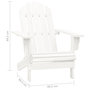 Voir la diapositive 6 : VIDAXL Chaise de jardin Adirondack avec table Bois de sapin Blanc