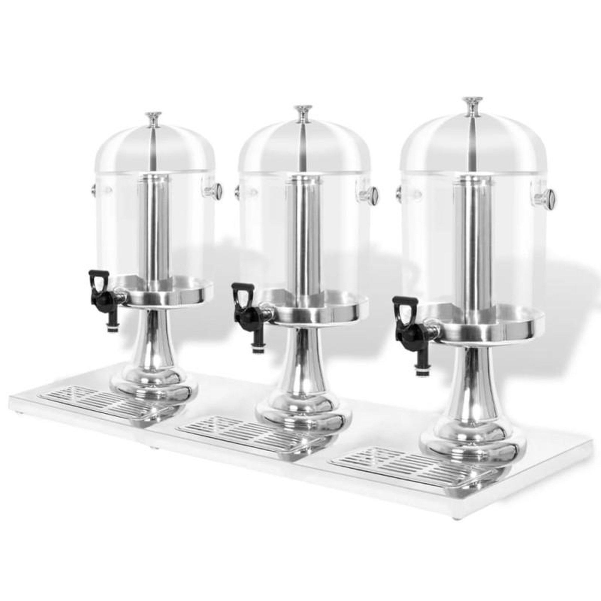 Voir la diapositive 1 : VIDAXL Distributeur de jus en acier inoxydable 3 x 8 L