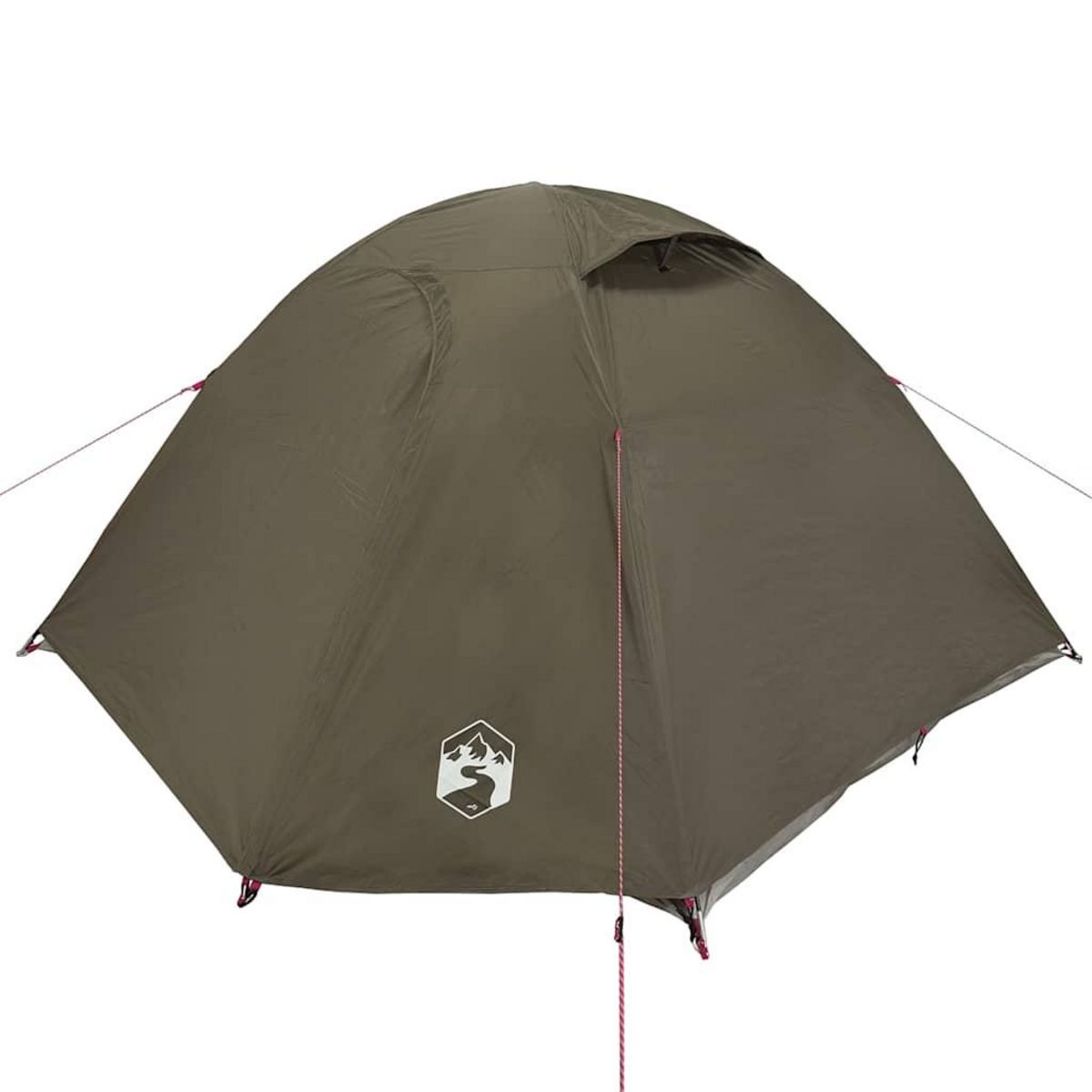 VIDAXL Tente de camping a dome 3 personne marron impermeable
