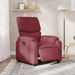 VIDAXL Fauteuil inclinable electrique Rouge bordeaux Tissu