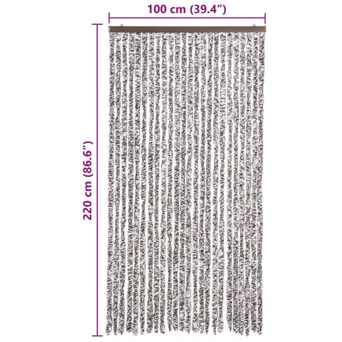 VIDAXL Moustiquaire Marron et beige 100 x 220 cm Chenille