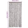 Voir la diapositive 6 : VIDAXL Moustiquaire Marron et beige 100 x 220 cm Chenille