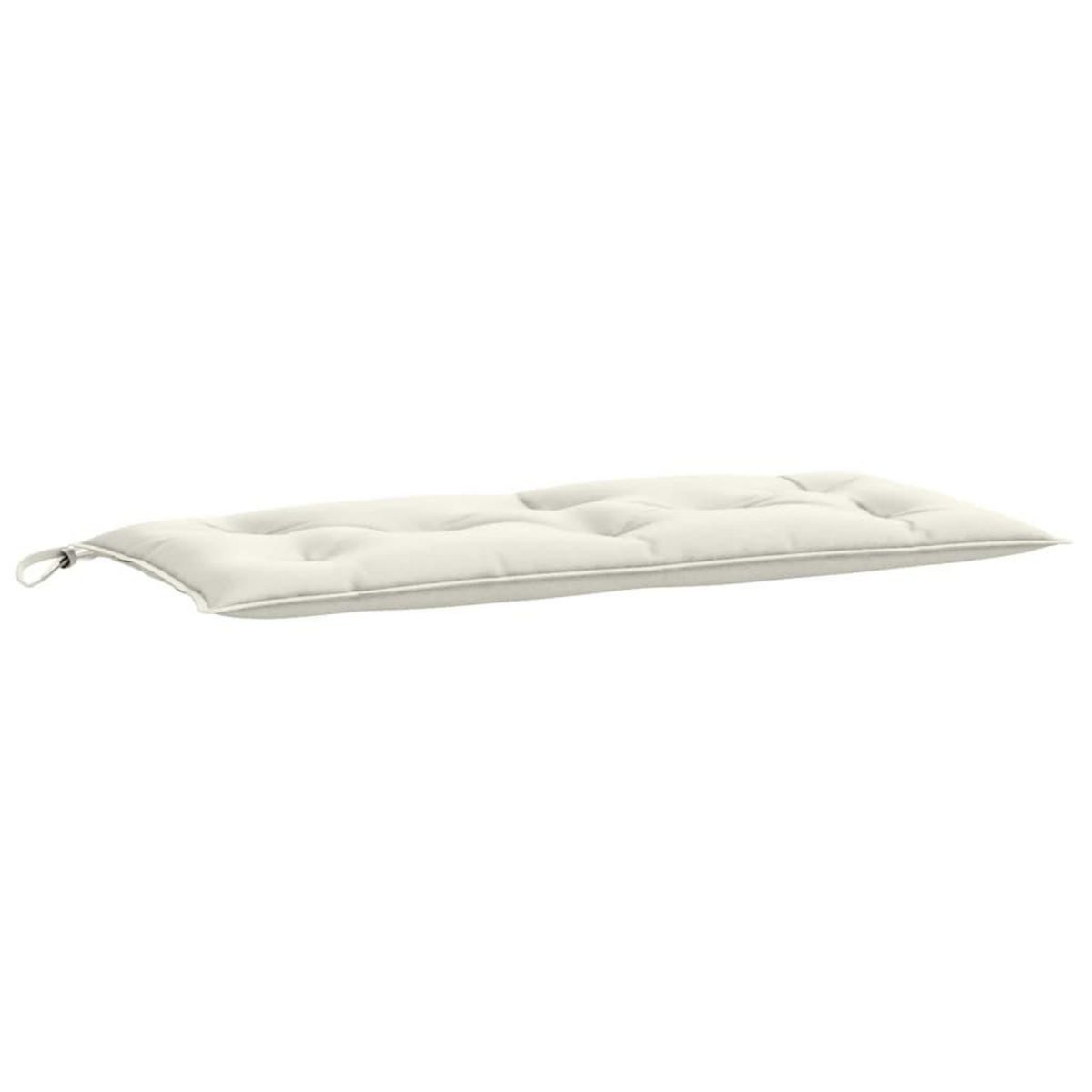 VIDAXL Coussins de banc de jardin lot de 2 creme melange tissu