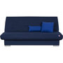 Voir la diapositive 1 : MARKET24 Banquette clic clac 3 places - Bleu - Couchage 120x190 cm