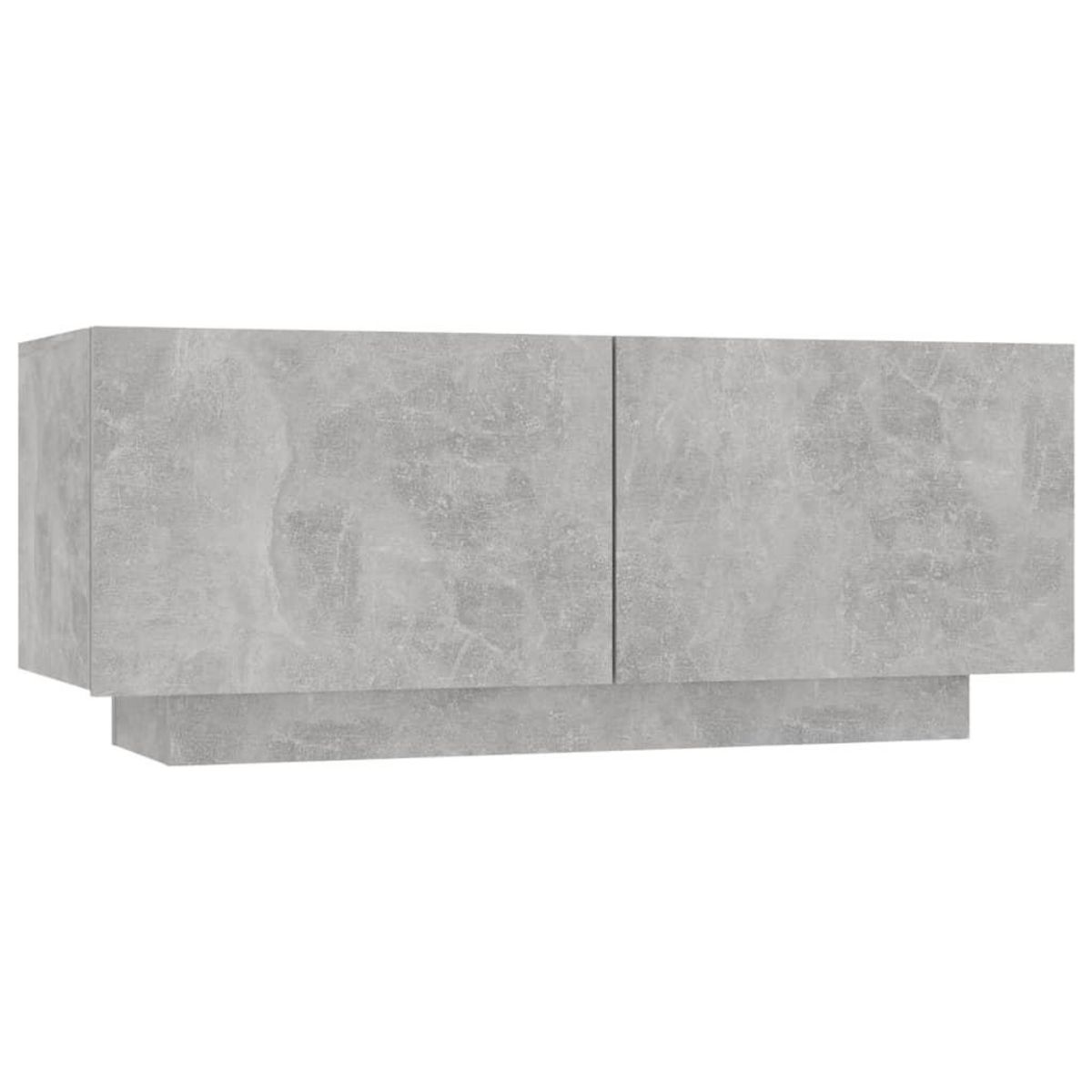 VIDAXL Table de chevet gris beton 100x35x40 cm bois d'ingenierie