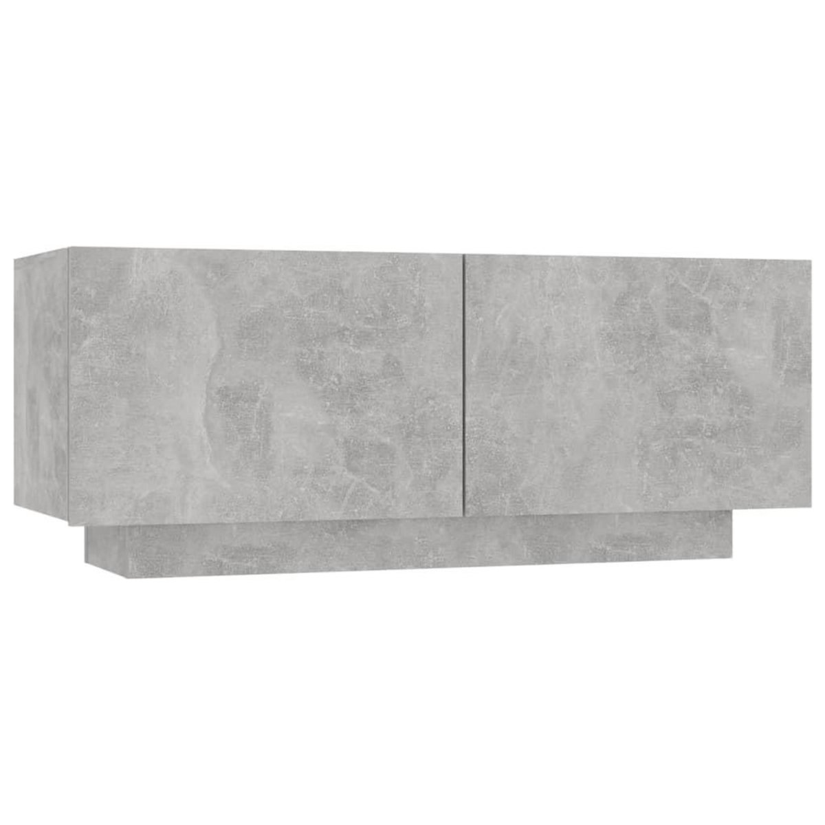 VIDAXL Table de chevet gris beton 100x35x40 cm bois d'ingenierie