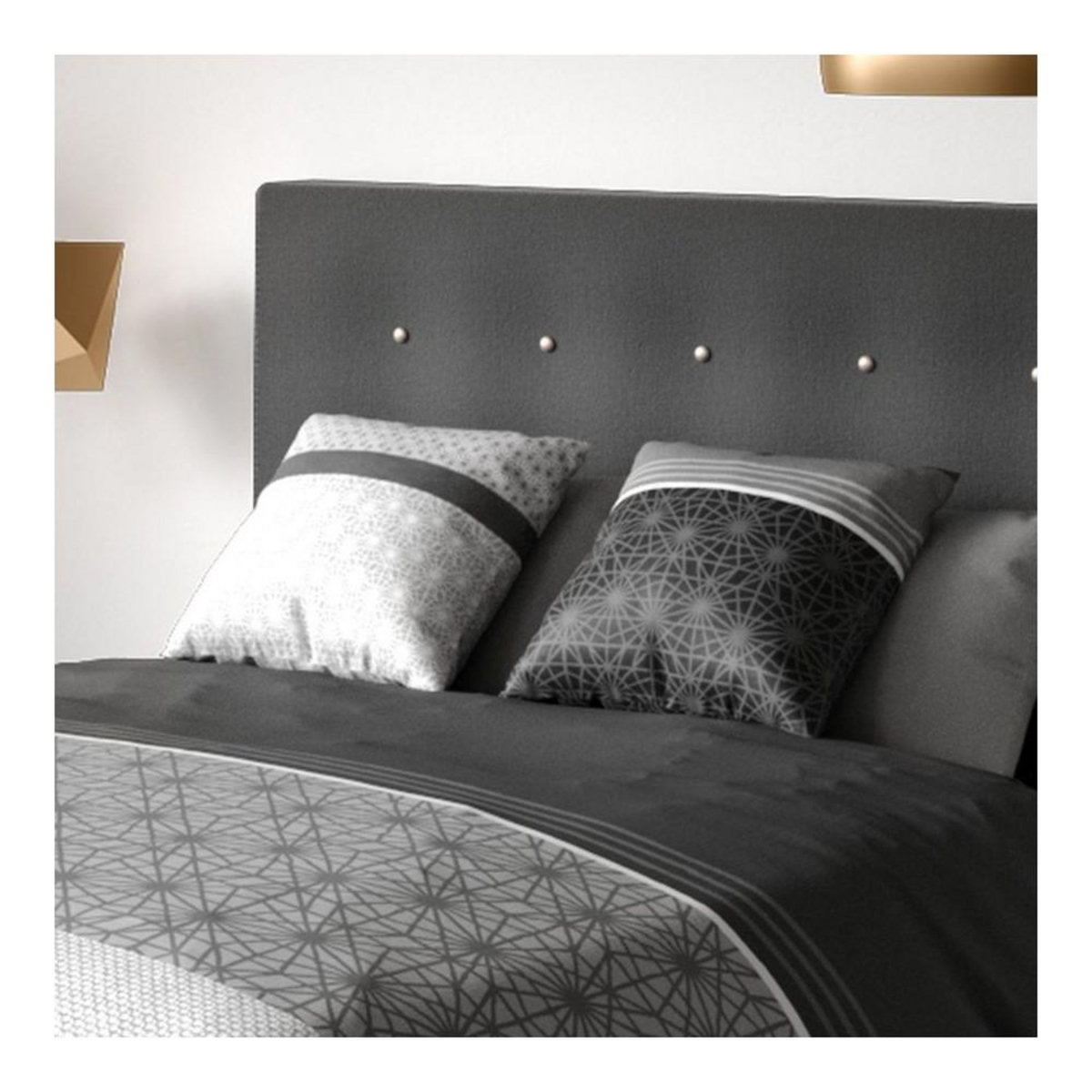 ATELIER DU COTON Housse de couette 240x220 SANDRO + 2 taies coton 57 fils