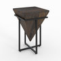 Voir la diapositive 1 : MAISON PAVANE Petite table d'appoint en bois et métal-Shanghai