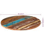 Voir la diapositive 6 : VIDAXL Dessus de table rond 80 cm 25-27 mm Bois de recuperation solide