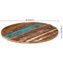 Voir la diapositive 6 : VIDAXL Dessus de table rond 80 cm 25-27 mm Bois de recuperation solide