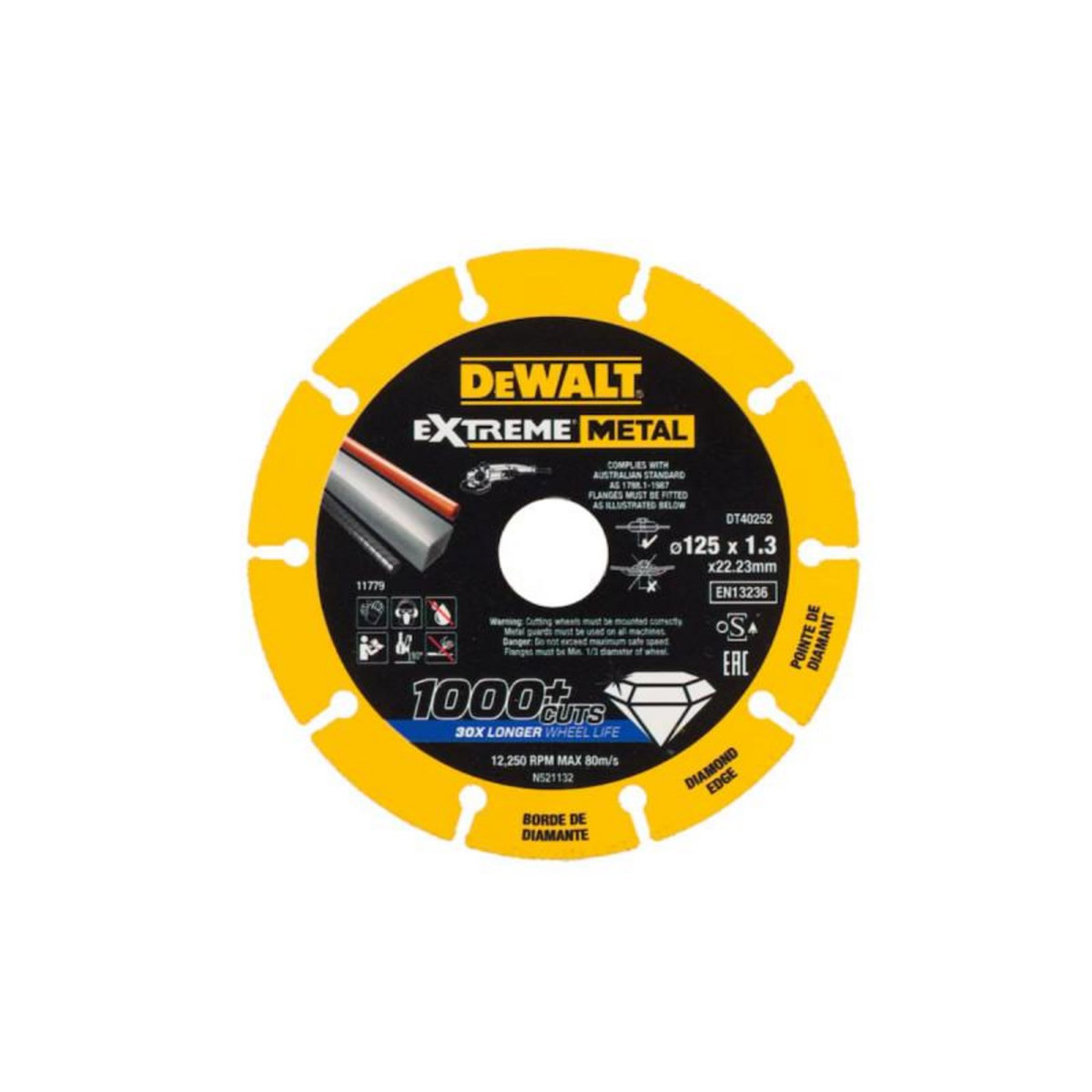 Dewalt Disque diamant Extreme métal DEWALT - 125 x 22,23 x 1,3 mm