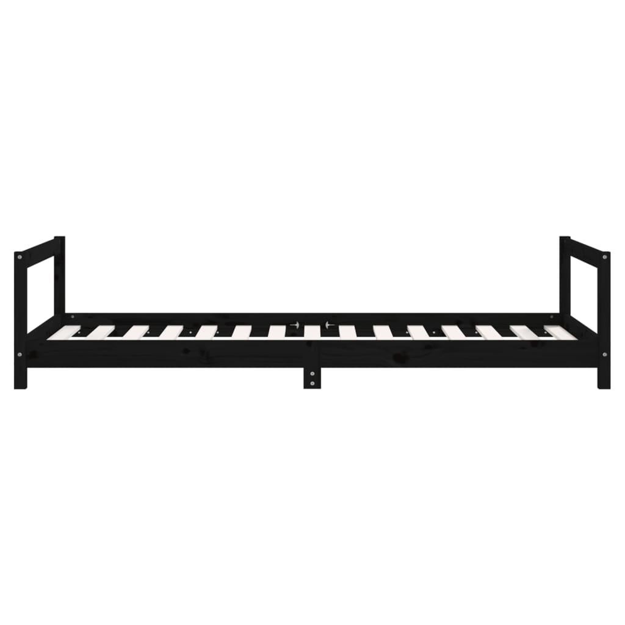 Voir la diapositive 5 : VIDAXL Cadre de lit pour enfants noir 90x190 cm bois de pin massif