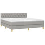 Voir la diapositive 3 : VIDAXL Sommier a lattes de lit et matelas et LED Gris clair 180x200 cm