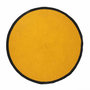Voir la diapositive 1 : Paris Prix Tapis Rond en Coton  Bord  120cm Moutarde & Noir