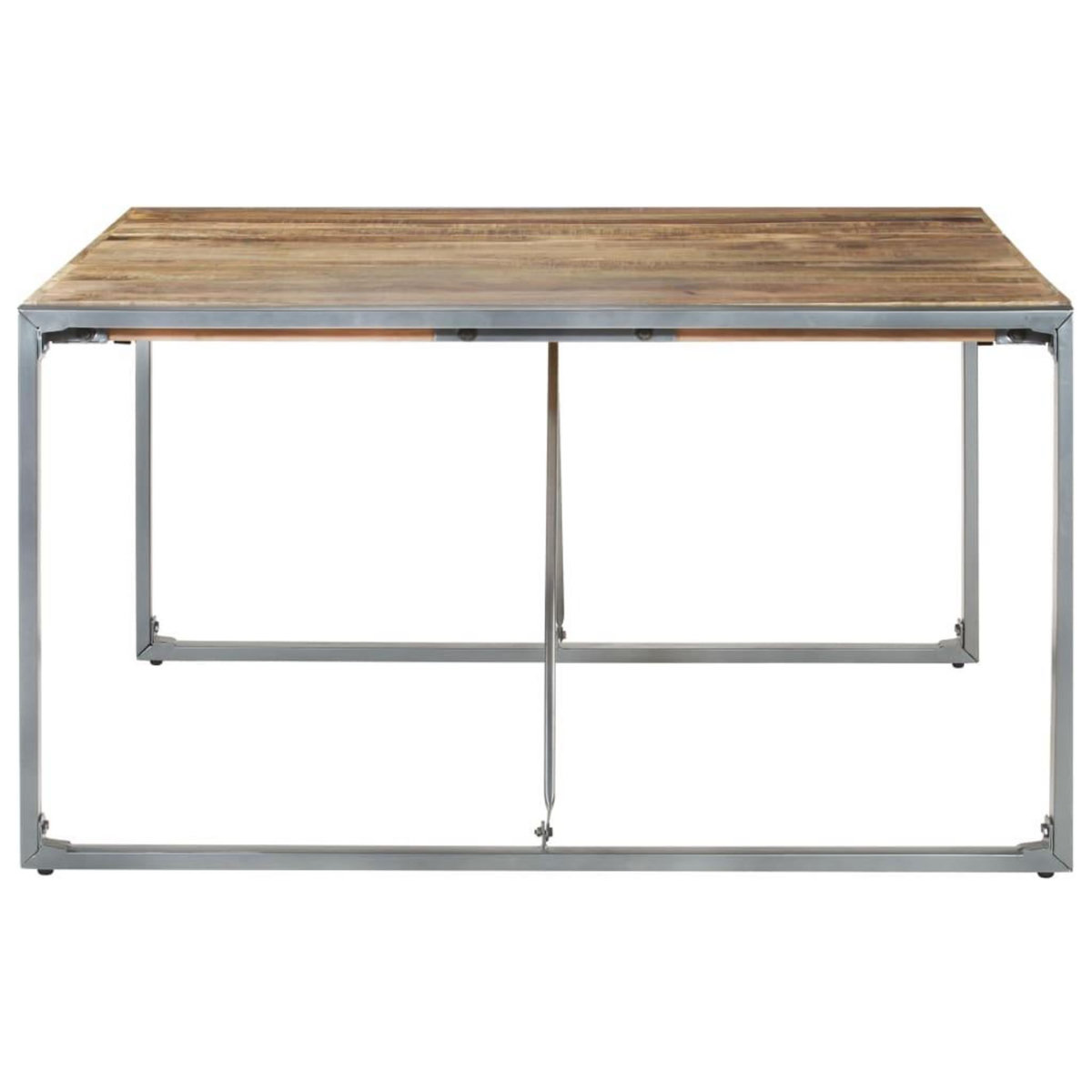VIDAXL Table a manger 140x140x75 cm Bois de manguier brut