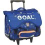 Voir la diapositive 2 : AUCHAN Cartable à roulettes bleu FOOTBALL