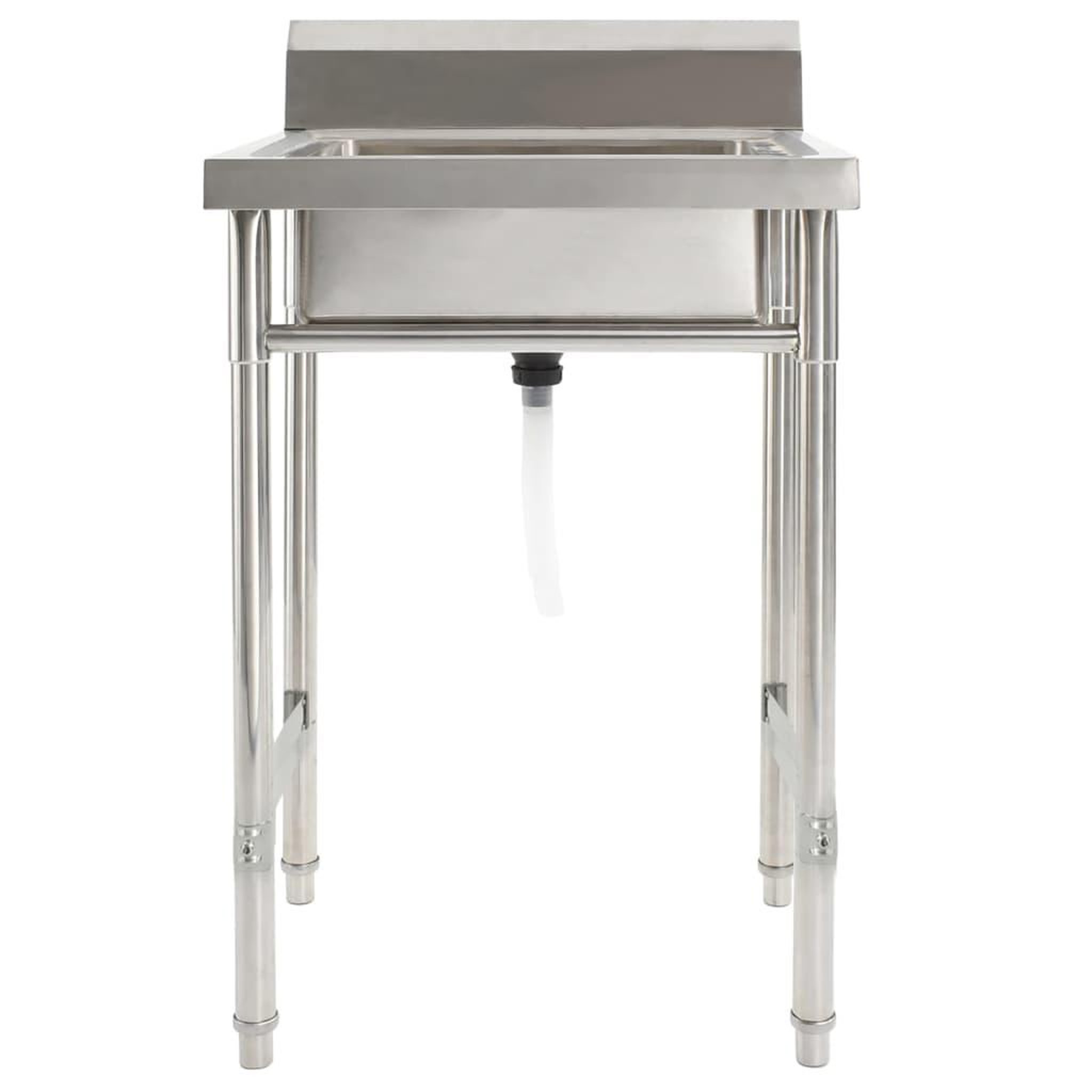 Voir la diapositive 2 : VIDAXL Evier de cuisine seul lavabo acier inoxydable