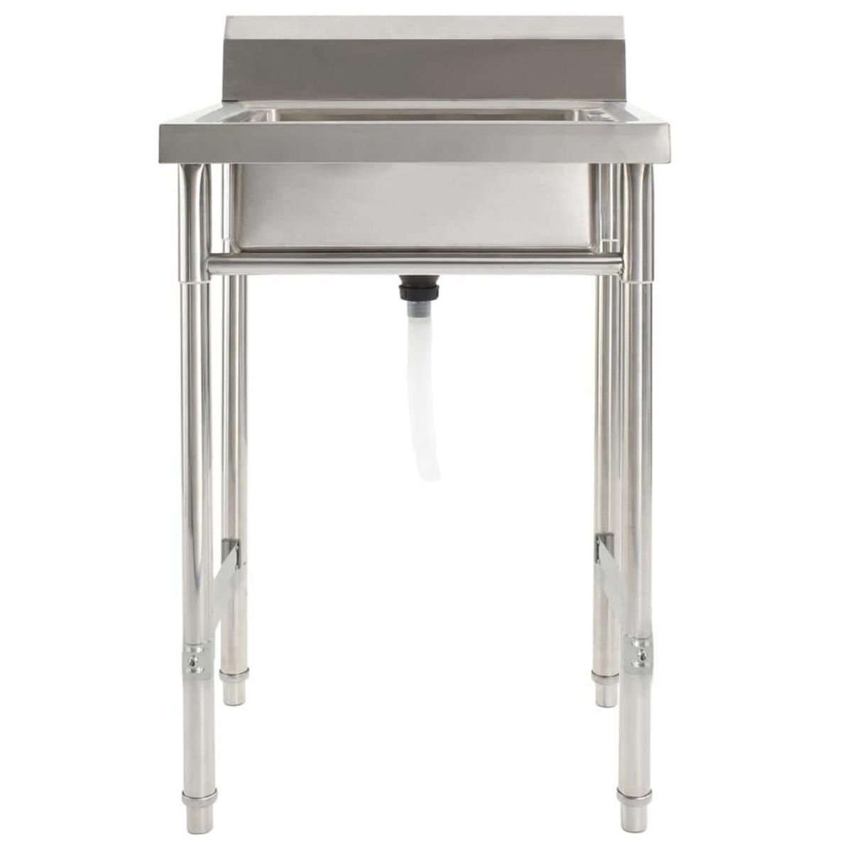 VIDAXL Evier de cuisine Seul lavabo Acier inoxydable