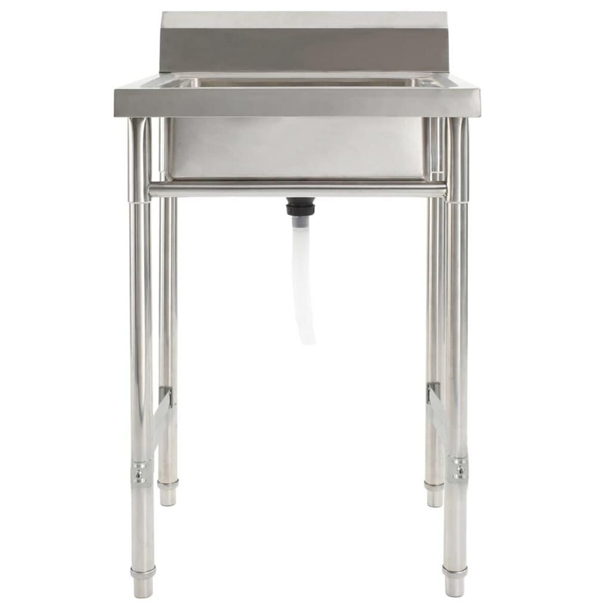 VIDAXL Evier de cuisine Seul lavabo Acier inoxydable